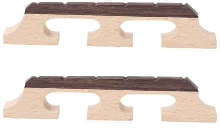 LT Easiyl Lot de 2 chevalet de rechange à 6 cordes à trois pieds en érable ébène compatible avec banjo guitare ukulélé