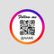 Social Media Aufkleber mit QR Code Link für Firmen Unternehmen Marken Sticker personalisiert für Auto Bus Schaufenster Theke Marketing Werbung (Instagram, 10cm 4Stück)