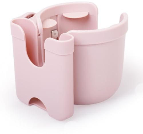 MC MICUS - Universal-Getränkehalter für Kinderwagen und Buggys mit Handyhalter – Flaschenhalter für Fahrrad & Rollstuhl | Auslaufsicheres, einfach zu installierendes Zubehör (Rosa 2-1)