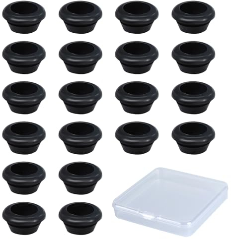 XoeLLe 20 Stück Topfträgergummis, Gummifüße, Gummidurchführungen, Rostgummifüe, 5mm mit Aufbewahrungsbox, für Wohnmobilkocher Kompatibel Stangen von Dometic, Smev und Thetford