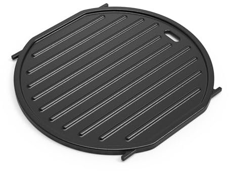 onlyfire Plancha Barbacoa de Hierro Fundido para Weber Gourmet BBQ System, Plancha Reversible para Weber 57 Kettle Grill, Spirit II 200/300 y Genesis II GS4 System, Recambio para Weber 64830
