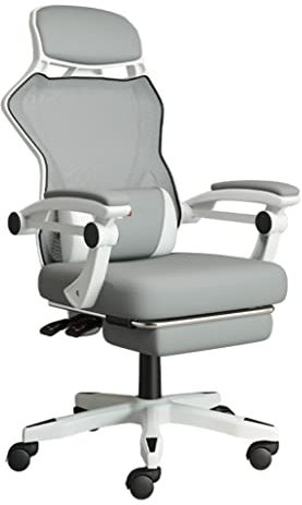 TOTIKI Schreibtischstuhl Executive Computer-Drehstuhl, Liegestuhl, Gaming-Stuhl, Schreibtischstuhl Mit Hoher Rückenlehne Und Kopfstütze, Fußstütze Bürostuhl(E)