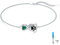 ROMANTICWORK Hundepfote Urne Armband für Asche 925 Sterling Silber Malachit Asche Andenken Armbänder Asche Schmuck zum Befüllen Tierurnen für Hunde Schmuck für Damen