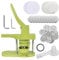 58mm Präzise Button Maker Maschine, Starker Spaß Buttonmaschine inkl. 100 Buttonmaterial-Sets, Badge Making Kit Einfache Bedienung, DIY Button Press Machine Ideal für Bastler & Kleinunternehmer
