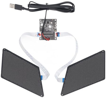 LED-Augenschild, Anpassbares Rucksackzubehör mit BT-APP-Steuerung, USB-Aufladung für Reisen, Camping, Radfahren, Aufbewahrungstasche