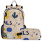 WDdZzyy Jungen-Rucksäcke mit Lunchbox, beige, Tier-Zoo-Schultasche und Lunchbox-Set für Jungen, Rucksack für Mädchen von 7–10 Jahren, Beige Animal Zoo, 1 size