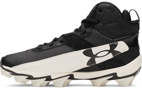 Under Armour Men's Harper 10 RM Baseball Cleats, (001) Black/Stone/Black, 9, US