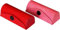 SWACRAFT Set di 2 custodie in pelle per rossetti, organizer per borse, rossetti rossi e rosa, con specchio, per donne e ragazze