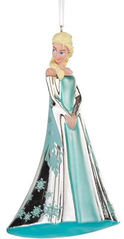 Hallmark Elsa the Snow Queen Blown Glass Ornament, Frozen Tree Decoration, Disney Hanging Ornament, Hanging Ornament, Gifts for Christmas