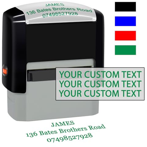 Sello personalizado de caucho autoentintado para la dirección de la empresa Sello personalizado para la dirección del remitente con nombre fecha firma