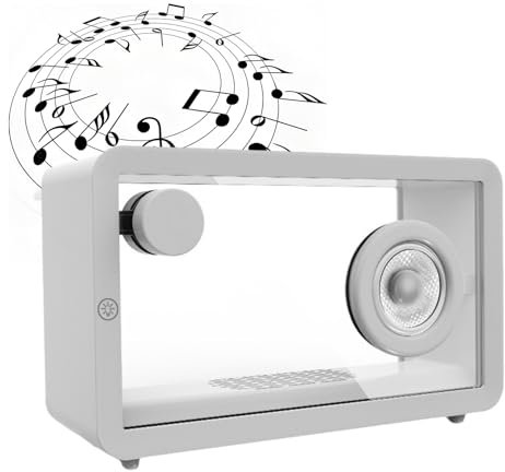 LXIXMQWT Enceinte Bluetooth Portable Légère, Enceinte Transparente Et Simple, Système Son Home Cinéma, Petite Enceinte sans Fil Extérieure, Idée Cadeau(White)
