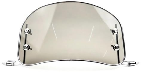 Moto Windschild Für Roller E-Bike Universal Motorrad Windschutzscheibe Retro Front Windabweiser Windschutzscheibe Modifiziertes Zubehör Windschutz Motorrad Windschild(Transparent Set)