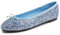 Feversole Ballerina in Vernice Colorata con Cuscino in Memory Foam per amaretti da Donna Glitter Multi Blu 38 EU