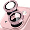 Rainway Camera Lens Protector for iPhone 14 / iPhone 14 Plus, Glitter Decoration Individual Lens Protectors, Ultra-tough HD Tempered Glass with Aluminum Rim, Ultra-thin, Pink