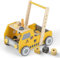 FANTASK Lauflernwagen Holz, 2-in-1 Baby Walker, Lauflernhilfe mit Multi-Aktivitätszentrum & Werkbank, Laufwagen für Kinder ab 1 Jahr Indoor