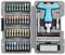 Hi-Spec 52pc Multi Screw Driver Bit Set and Universal Self Adjusting Socket Adaptor Tool. Precision, Torx and Tamperproof Security 1/4 inch Hex Screwdriving Drill Driver Bit Accessories in a Case