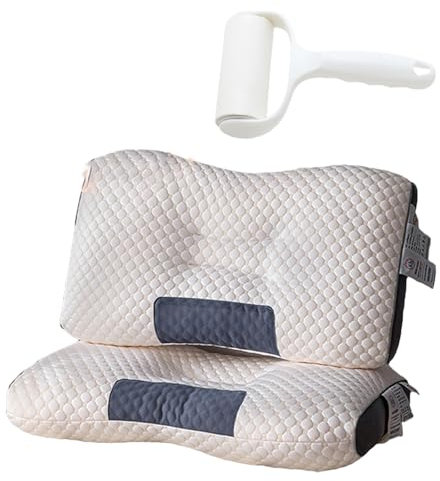 Cozy Cloud Kissen für Nackenstütze und Einschlafhilfe, Welnax Halswirbelkissen mit maschinenwaschbarem Bezug, Hilipert Memory-Schaum-Kissen (2 Stück, mittelgroß)