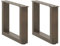 vidaXL Couchtischbeine U-Form 2 Stk. Naturstahl 30x(30-31) cm Stahl, Tischbein, Tischbein Metall, Esstischbein, Möbelbein, Schreibtischbein