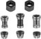 Oiieco Juego de 6 portabrocas de enrutador, 6 mm, 6,35 mm, 8 mm, adaptador de pinza de acero con 2 tuercas, compatible con enrutador Katsu, accesorios de enrutador Makita, para fresa, grabado, recorte