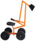 FANTASK 360° Sitzbagger mit Schaufel & Rädern bis 50KG, Kinder Bagger zum Draufsitzen Metall, Bagger Sandkasten, Aufsitzbagger Sandbagger (Orange)