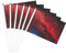 Bandiera palmare con stampa galassia rossa e blu, bandiere versatili per matrimoni, compleanni, vacanze, sport, parate, spettacoli