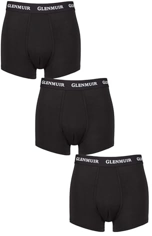 Glenmuir Men’s 3 Pack Modal Hipster Trunks – Soft, Stretch Fit Underwear, Breathable & Lightweight, Comfortable Everyday Support, 95% Modal Fabric, Sizes S–XL