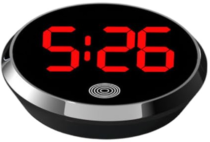 Kleine Digitaluhr Wasserdicht 46mm Taktdurchmesser Leuchtende Armaturenbrettuhr Berührungsaktivierung LED Mini Digitale Uhr Für Auto Leicht Ablesbare Uhrzeit Für Schreibtisch Tisch Badezimme