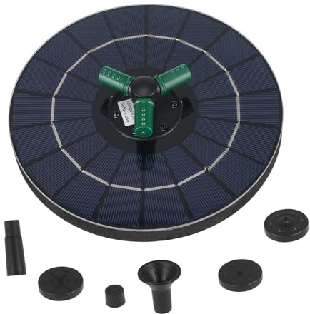 DOITOOL Fontana Solare da Giardino con Luce Rgb Multifunzione per Bagno Uccelli e Decorazione Esterna Pompa Galleggiante con Pannello Solare Potenziato Installazione Facile per Piscina e