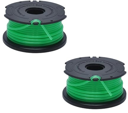 Lot de 2 bobines de fil A6486 compatibles avec les débroussailleuses Black and Decker GL7033 GL9035 GL8033 avec housse de rechange 90583594