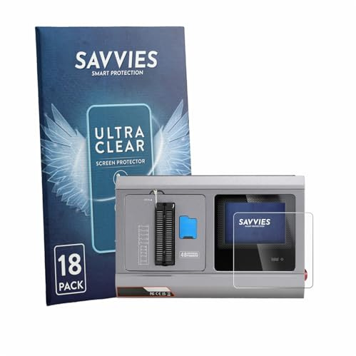Savvies 18 Stück Schutzfolie für Xhorse Multi-Prog Displayschutz-Folie Ultra-Transparent