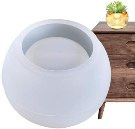 Molde para macetas, moldes para macetas de cemento, moldes de silicona para hormigón para cenicero de resina epoxi, jabón, vela, soporte para bolígrafos, cuenco para maceta, cemento de yeso de arcilla