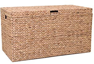 VIVANNO Coffre à linge grand coffre à linge en jacinthe d'eau naturelle BIG - 50 x 90 x 45 cm