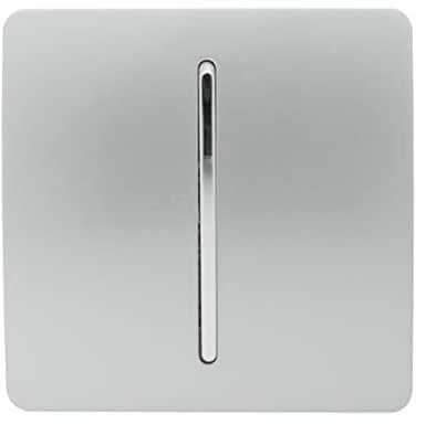 Trendi Artistic Modern Glossy Door Tactile Auto Retractive Bell Switch Silver ART-DBSI
