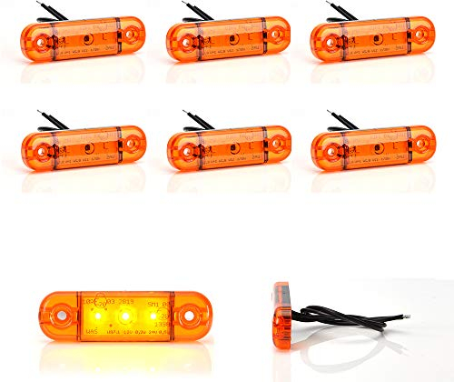 LED-MARTIN® 6er Sparset Umrissleuchte ORANGE 12/24V Begrenzungsleuchte Positionsleuchte Seitenmarkierungsleuchte dünn