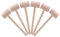 6 Pack Wooden Crab Mallets Seafood Lobster Shellfish Cracker Natural Hardwood Hammer