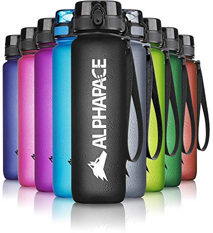 ALPHAPACE Trinkflasche 350ml/500ml/650ml/1.000ml/1.500ml, auslaufsichere Wasserflasche, BPA-freie Flasche für Sport, Fahrrad & Outdooraktivitäten, Sportflasche mit Fruchteinsatz