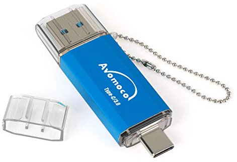 Avomoco USB 3.0/3.1 256GB Type C Dual High Speed Flash Drive for USB C Phones,Tablets,Photo Stick for Samsung Galaxy S10,S10+S8/S8+/S9/S9+,Note7/8/9,A6S/A9S,Google Pixel,LG,Hua Wei.