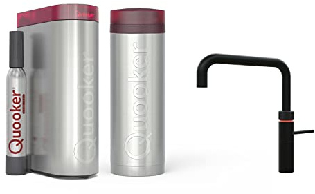 Fusion Square Quooker Reservoirs PRO3 und Cube Sofort-Kochend-Wasserhahn (schwarz)