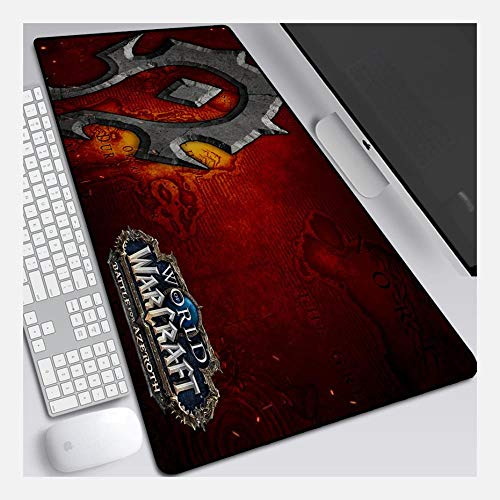 Mouse Mat World of Warcraft 900X400mm Mouse Pad,Perfect precision and speed Gaming Mouse Mat with 3mm-Thick Base,for notebooks, PC, Q