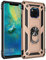 BestST Custodia per Huawei Mate 20 PRO Heavy Duty Custodia 2 in 1 Hybrid Armor Hard Custodia Cover with Kickstand Anello [Antiurto] Corpo Ibrido Robusto 360 Gradi di Rotazione,Oro