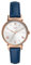 Fossil Damenuhr Daisy 3 Zeiger, Quarzwerk, 34mm Rose Gold Edelstahlgehäuse mit Lederarmband, ES4862