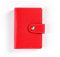 SUPERTOOL Porte-cartes de crédit en cuir souple mini portable porte-cartes de crédit hoder multi-compartiments porte-cartes de visite sac avec bouton, rouge, 7.5cmx11cm, Élégant