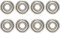 Lager，Skateboardlager 608 ZZ Skateboard-Lager Longboard-Rollschuhlager 608 Kugellager, doppelt geschirmt, Silber, 8er-Pack