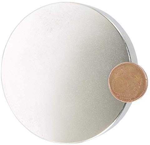 Neodym Magnet N52 Scheibe - Super Starke Magnetscheibe 60mm Durchmesser - 60x10mm Runde Neodym Magnete Sehr Stark Scheiben Rund Flach 110KG