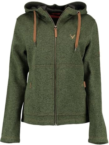 TOM COLLINS Damen Fleecejacke Freizeitjacke Zipper hochgeschlossen mit Kapuze Adisur