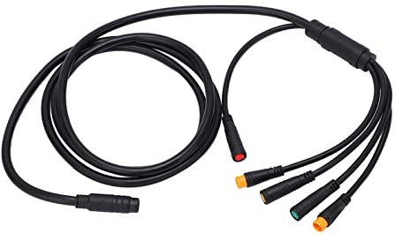 RiToEasysports Elektrisches Fahrradkabel, 1 Bis 5 Fahrrad-Lithium-Batterie-Kabelanschlüsse, Controller-Lampe, Bremsanzeige, Gas für Elektrisches Fahrrad