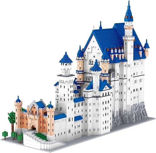 BlueBrixx LZ8020 Marke Lezi - Schloss Neuschwanstein aus Klemmbausteinen mit 11810 Bauelementen. Lieferung in Originalverpackung.