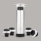 LES PETITS CHAMPS Pompe Sous Vide Manuelle, Conservation du Vin jusqu'à 7 jours, Corps en Acier Inoxydable, Accessoires 4 Bouchons à Vin
