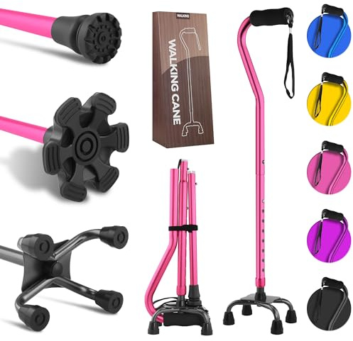 LIXIANG 3-in-1 Gehstock, verstellbar, leicht, von 73,4 - 94,4 cm, Balancing-Mobilitätshilfe für Männer und Frauen