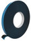 Wooden World Cinta doble cara espuma EVA negro - grosor 1 mm, pegamento acrílico 19 MM 50 M, divisor azul